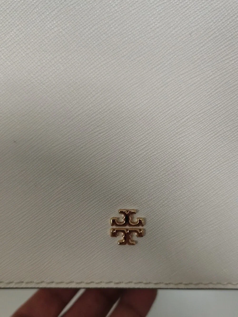 Tory Burch Cream Crossbody Bag with Gold Logo